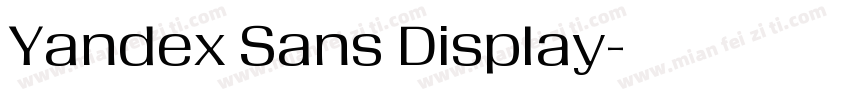 Yandex Sans Display字体转换
